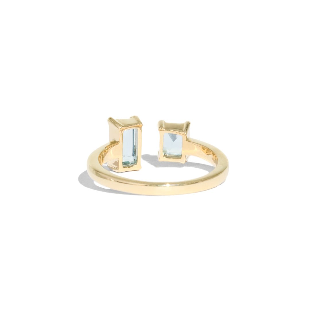 The Toi Et Moi Ring with 1.1ct Aquamarine - Molten Store