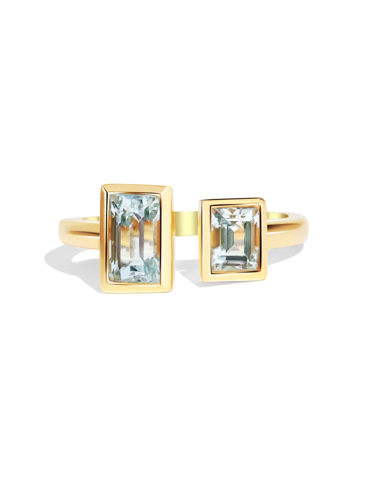 The Toi Et Moi Ring with 1.33ct Aquamarine - Molten Store