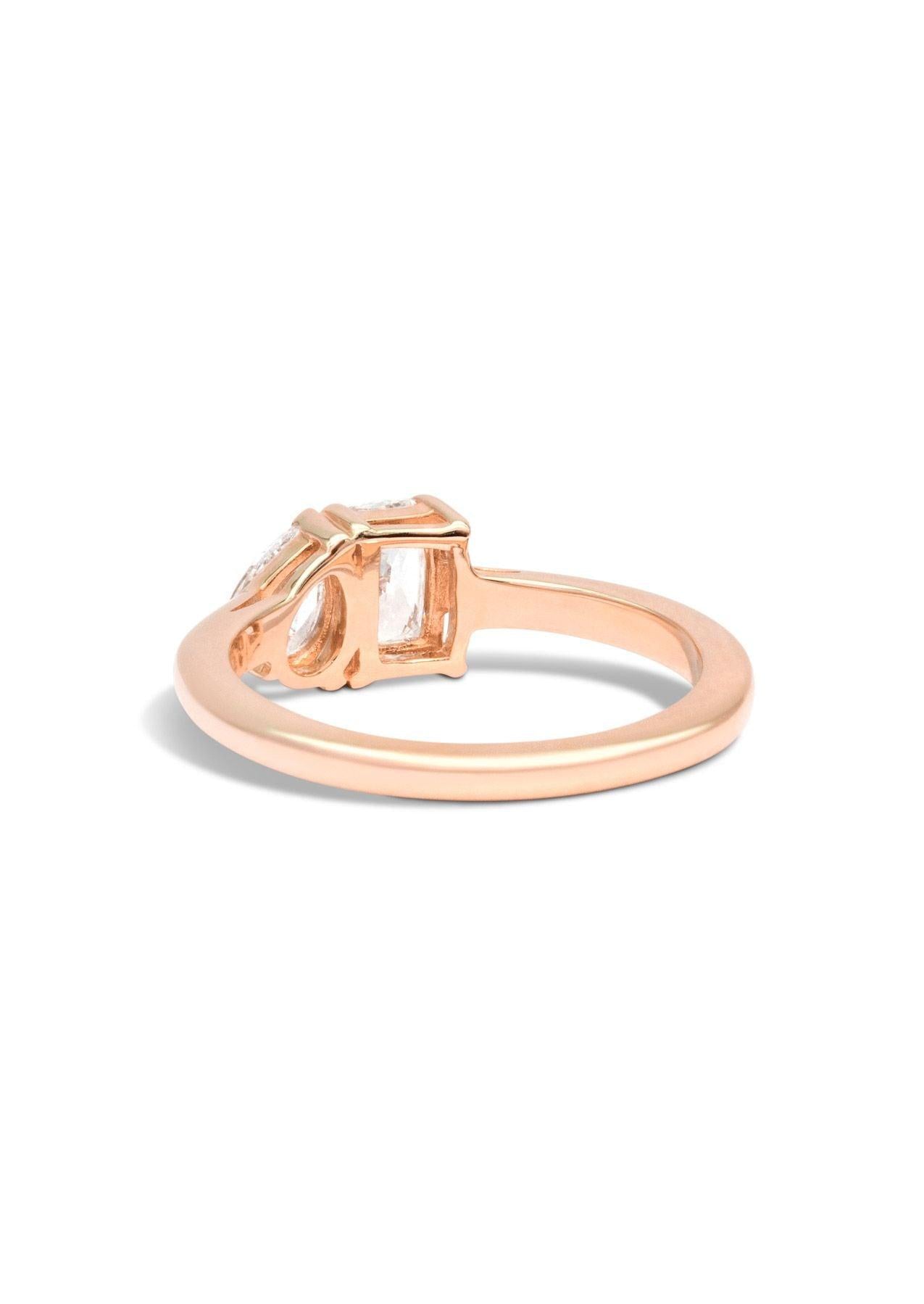 The Toi Et Moi Rose Gold Ring Setting - Molten Store