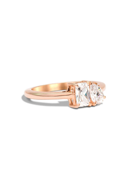 The Toi Et Moi Rose Gold Ring Setting - Molten Store