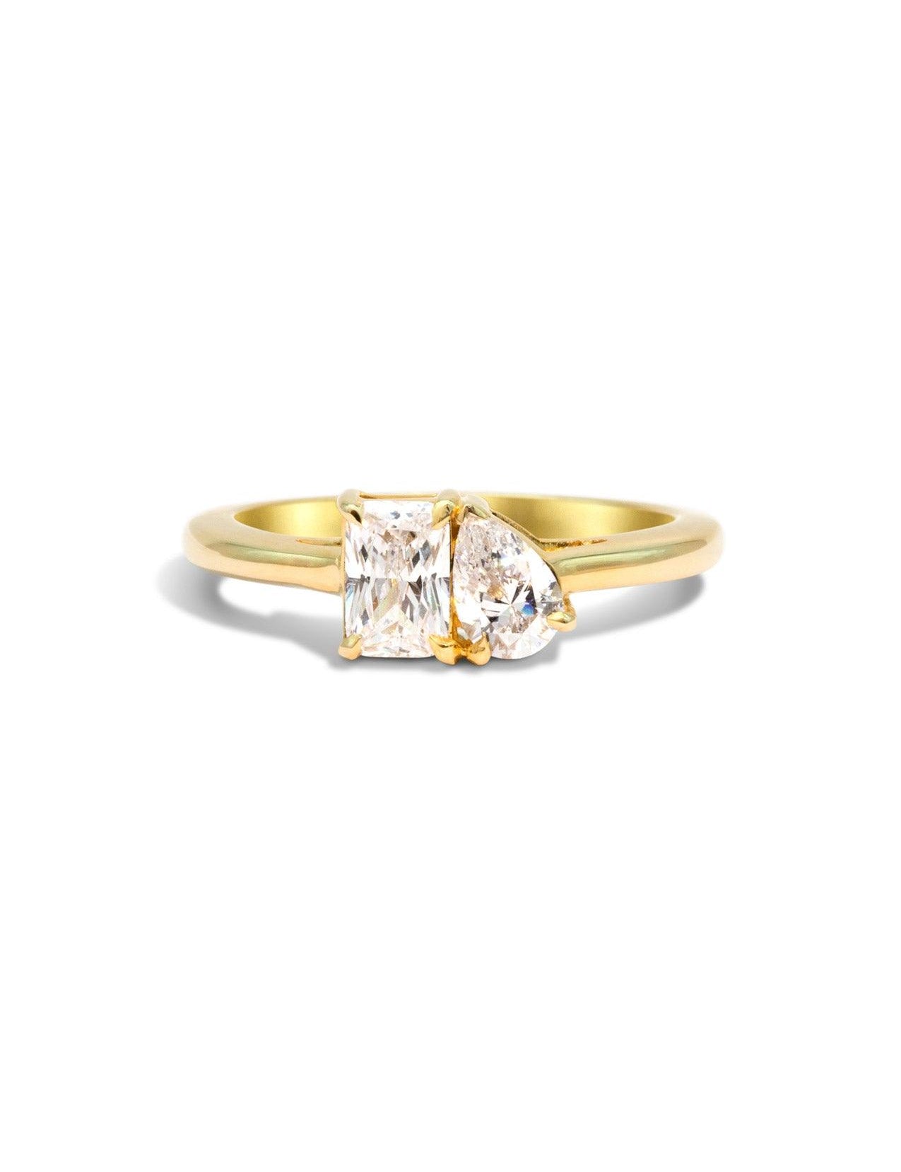 The Toi Et Moi Yellow Gold Ring Setting - Molten Store