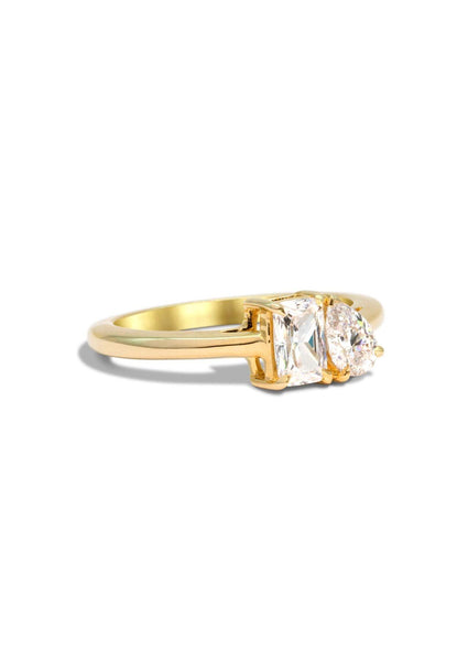 The Toi Et Moi Yellow Gold Ring Setting - Molten Store