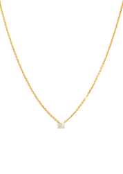 The Twila 14ct Yellow Gold Necklace with .30ct Round Brilliant Cut Diamond - Molten Store