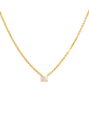 The Twila 14ct Yellow Gold Necklace with .30ct Round Brilliant Cut Diamond - Molten Store