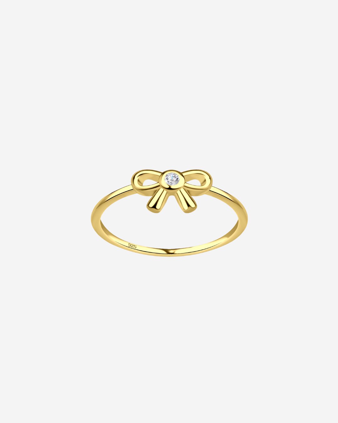 The Twinkle Bow 14ct Gold Vermeil Ring - Molten Store