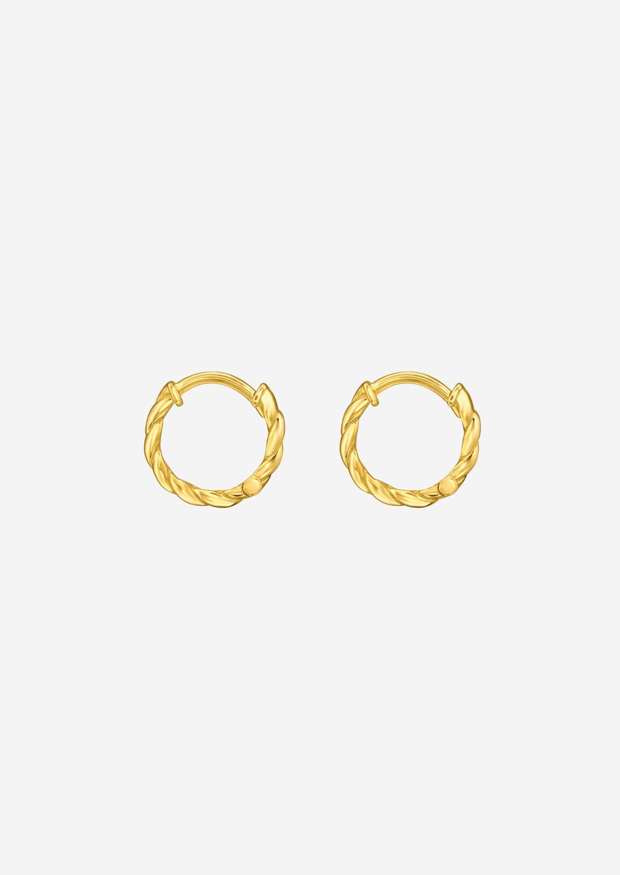 The Twirl 14ct Gold Vermeil Huggie Earrings - Molten Store