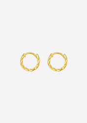 The Twirl 14ct Gold Vermeil Huggie Earrings - Molten Store