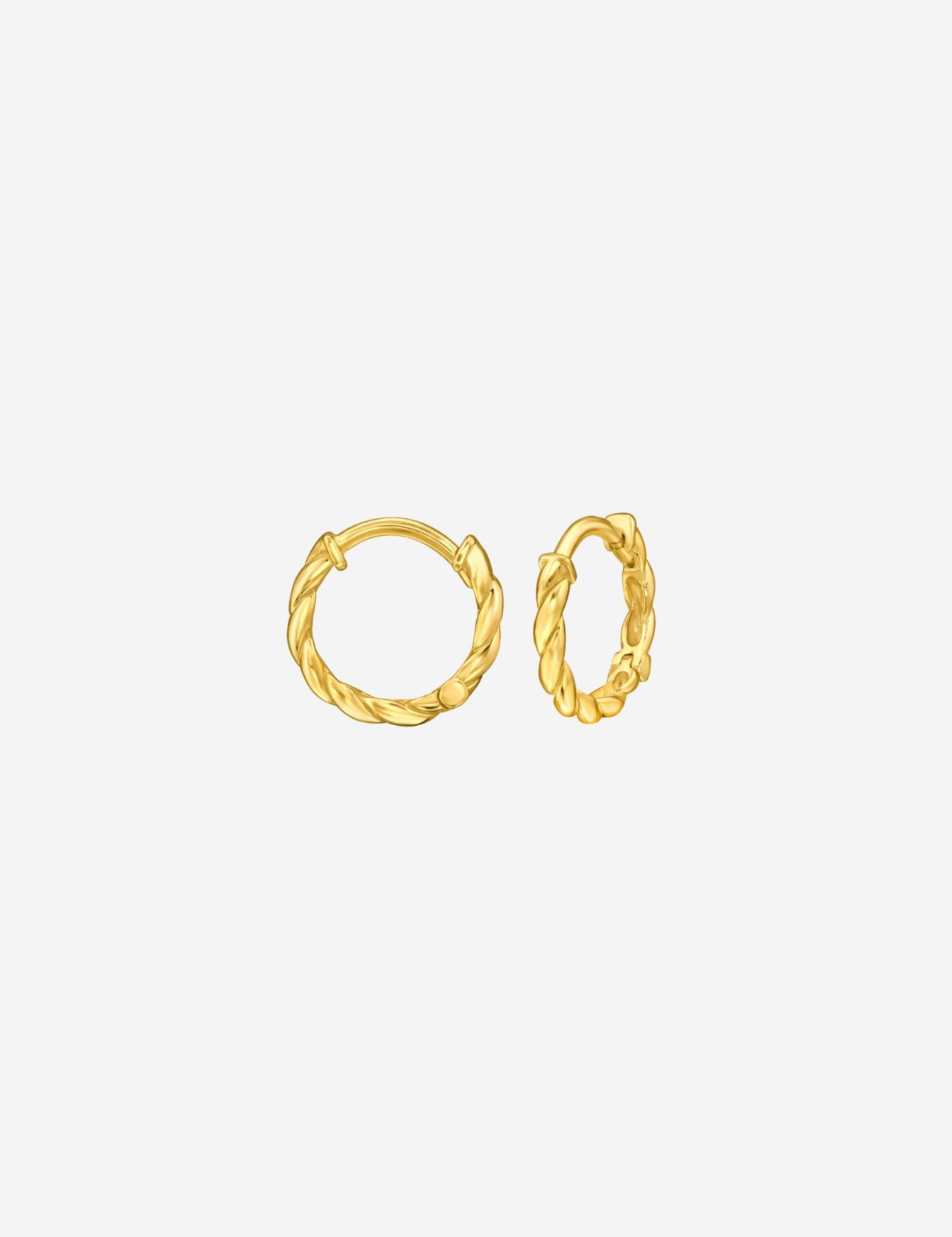 The Twirl 14ct Gold Vermeil Huggie Earrings - Molten Store