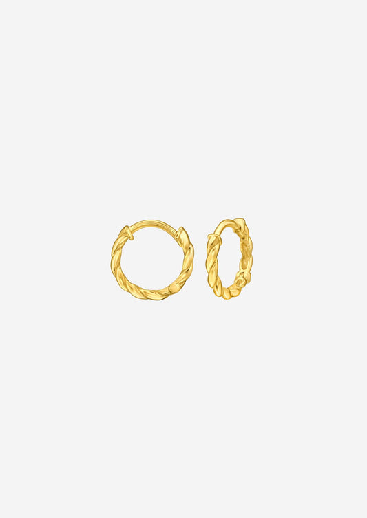 The Twirl 14ct Gold Vermeil Huggie Earrings - Molten Store