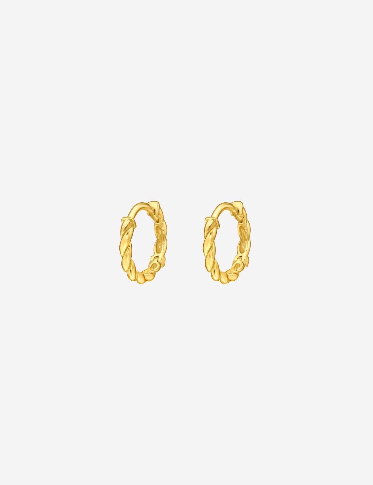 The Twirl 14ct Gold Vermeil Huggie Earrings - Molten Store