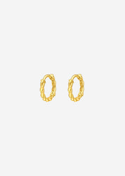 The Twirl 14ct Gold Vermeil Huggie Earrings - Molten Store