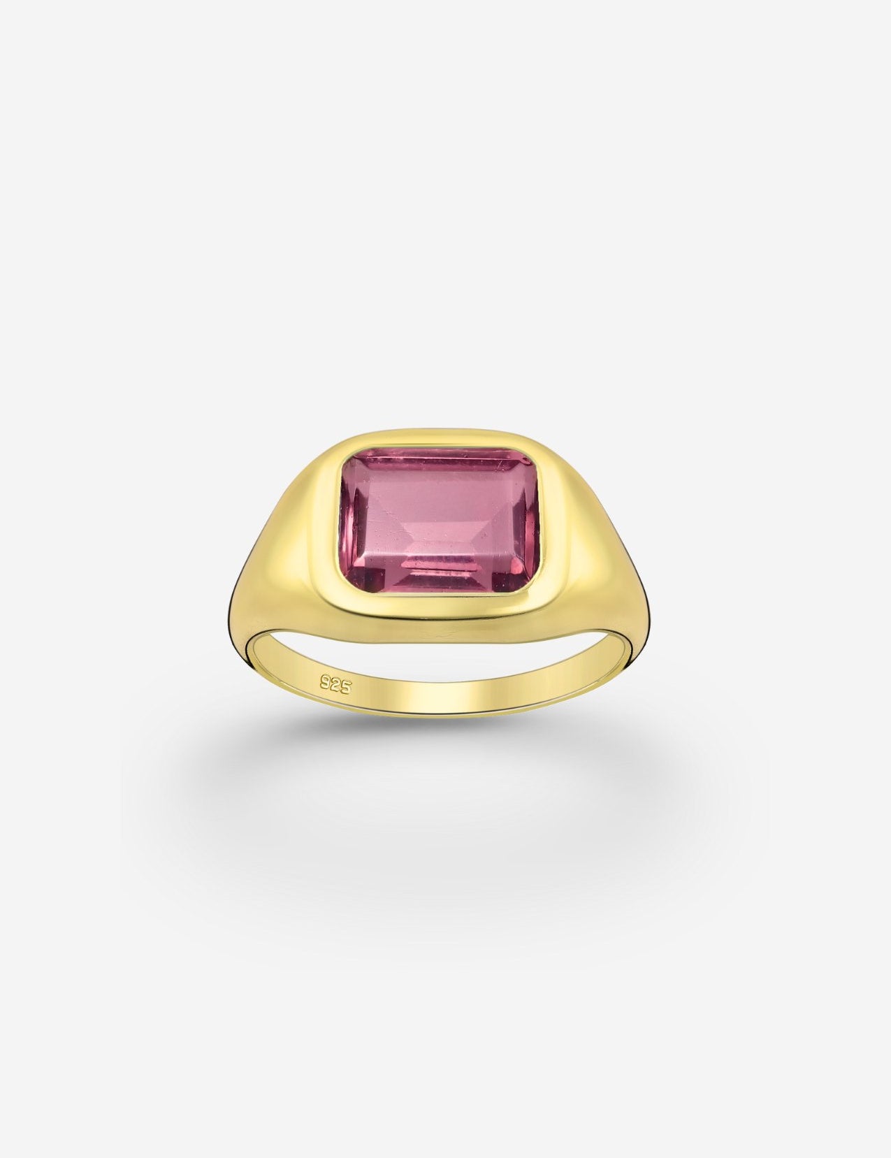 The Veila Rhodolite 18ct Gold Vermeil Ring - Molten Store