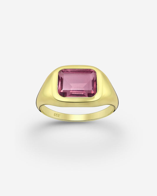 The Veila Rhodolite 18ct Gold Vermeil Ring - Molten Store