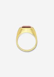 The Veila Rhodolite 18ct Gold Vermeil Ring - Molten Store