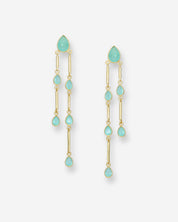 The Venus Chalcedony 18ct Gold Vermeil Drop Earrings - Molten Store