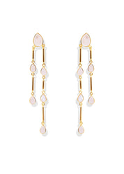 The Venus Moonstone 18ct Gold Vermeil Drop Earrings - Molten Store