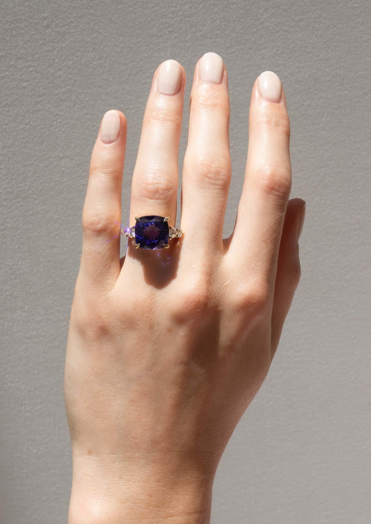 The Vera Ring with 8.21ct Blue Tanzanite - Molten Store