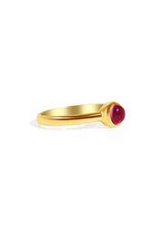 The Vesta Pink Tourmaline 18ct Gold Vermeil Ring - Molten Store