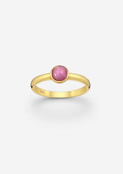 The Vesta Pink Tourmaline 18ct Gold Vermeil Ring - Molten Store