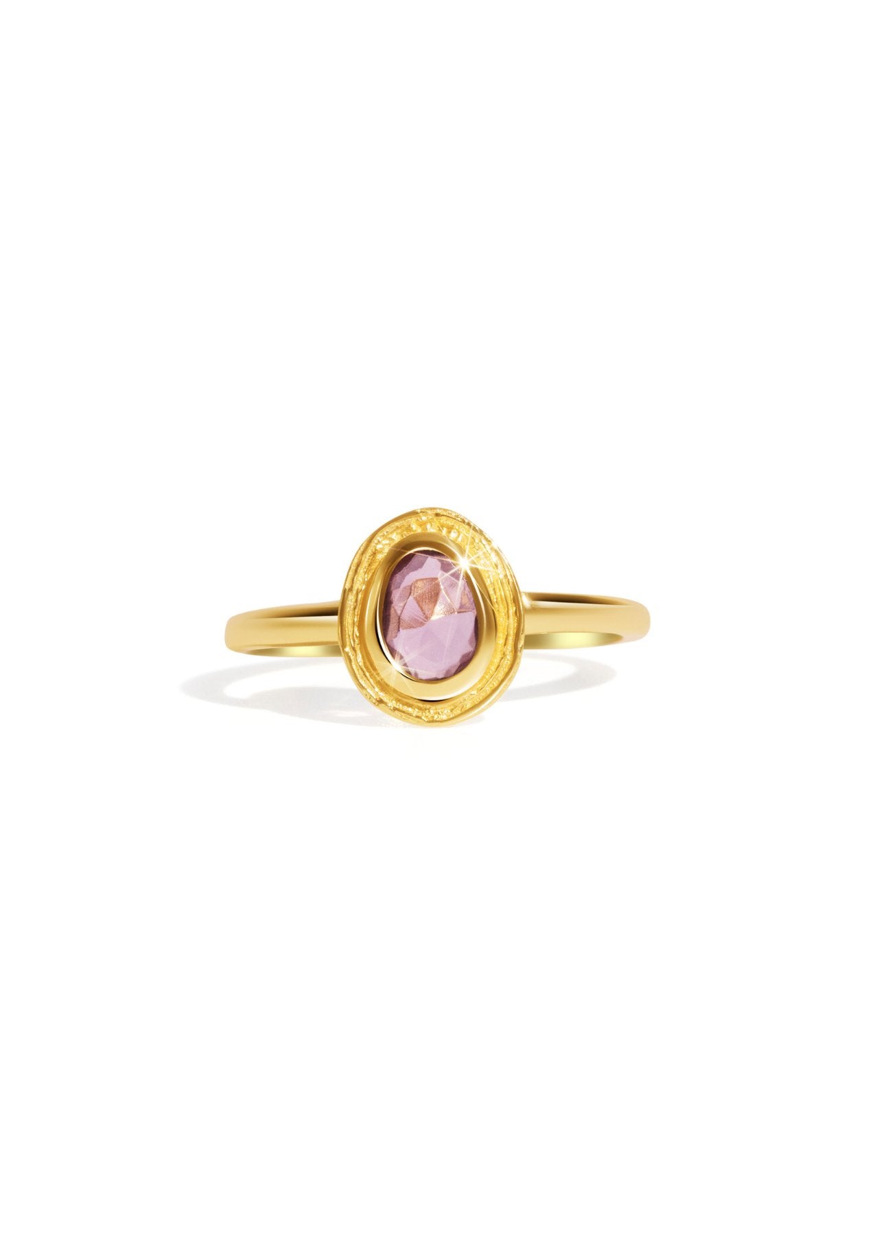 The Vita Rhodolite 18ct Gold Vermeil Ring - Molten Store