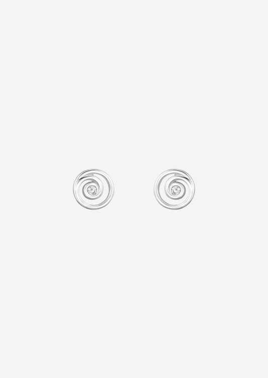 The Whirl Sterling Silver Stud Earrings - Molten Store