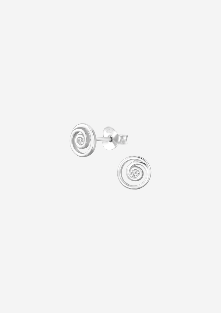 The Whirl Sterling Silver Stud Earrings - Molten Store