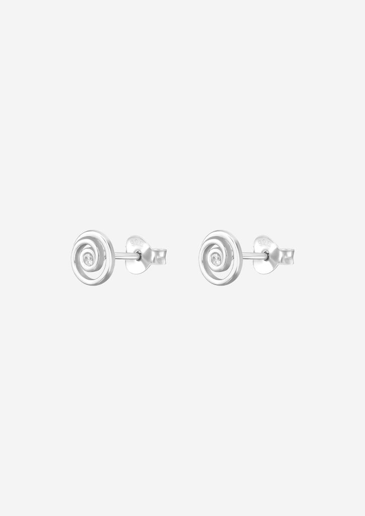 The Whirl Sterling Silver Stud Earrings - Molten Store