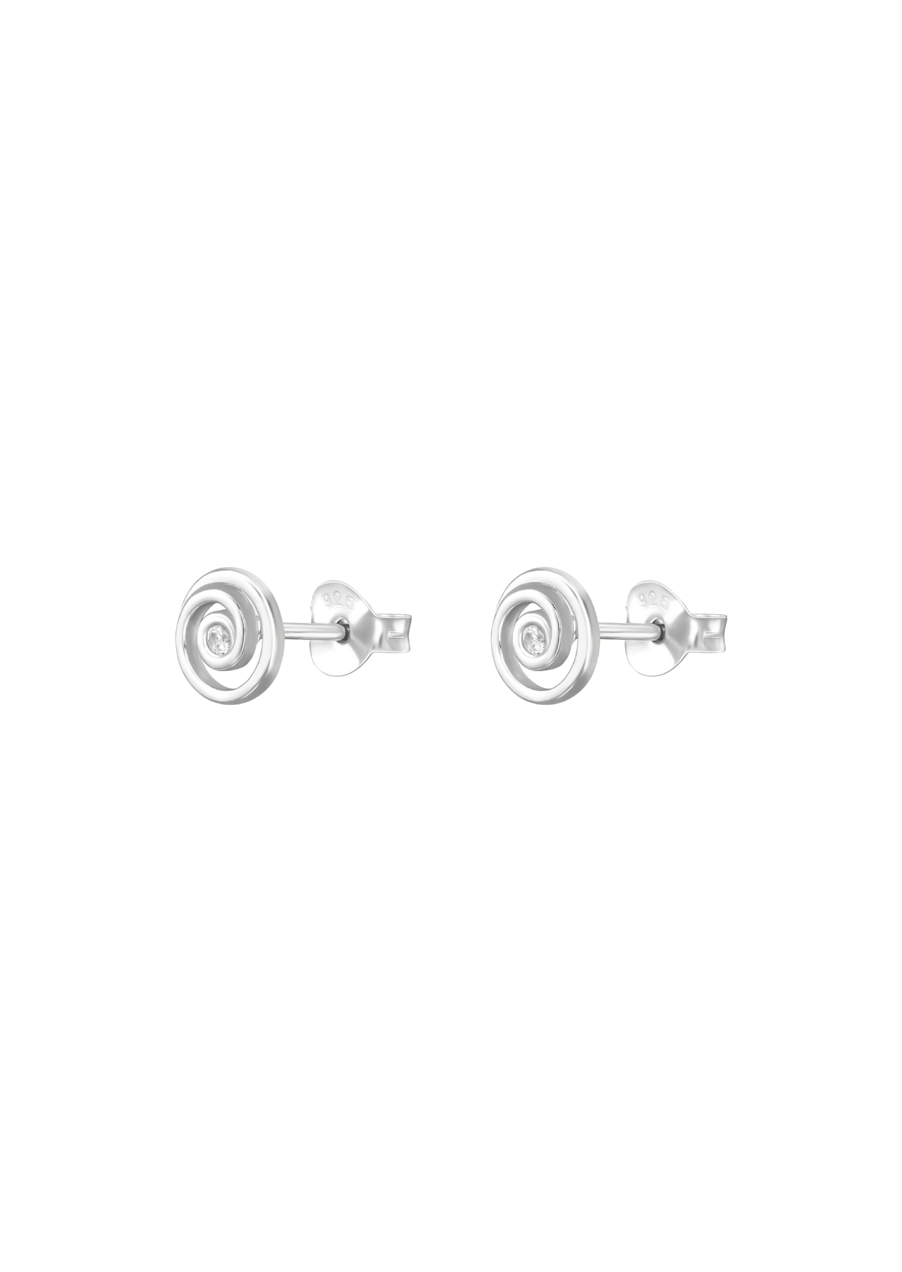 The Whirl Sterling Silver Stud Earrings - Molten Store