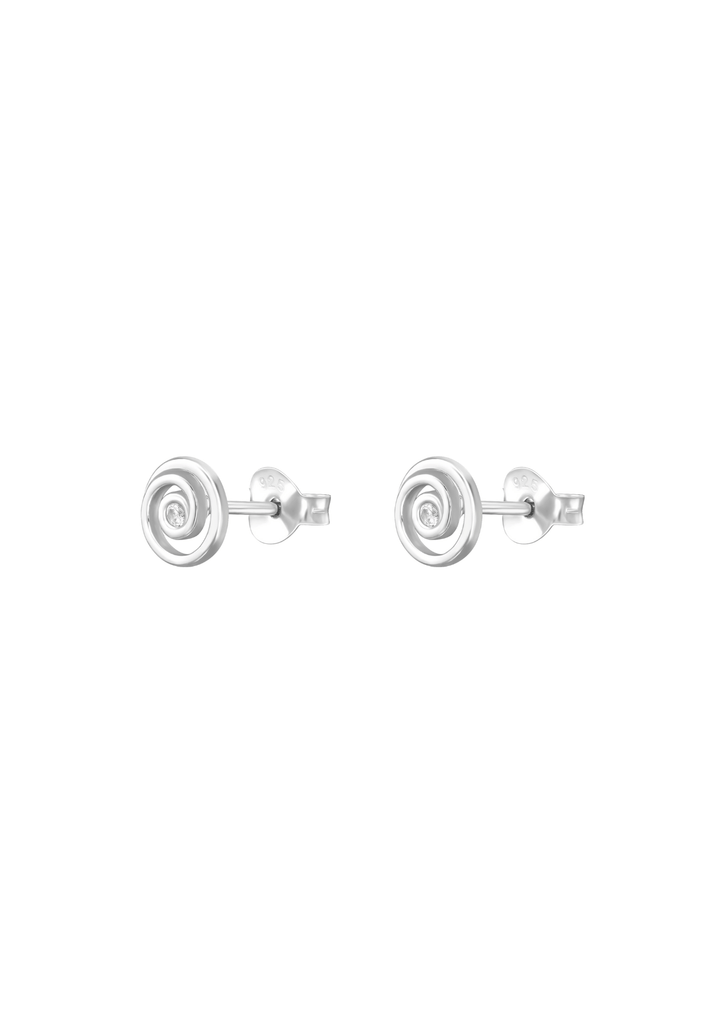 The Whirl Sterling Silver Stud Earrings - Molten Store