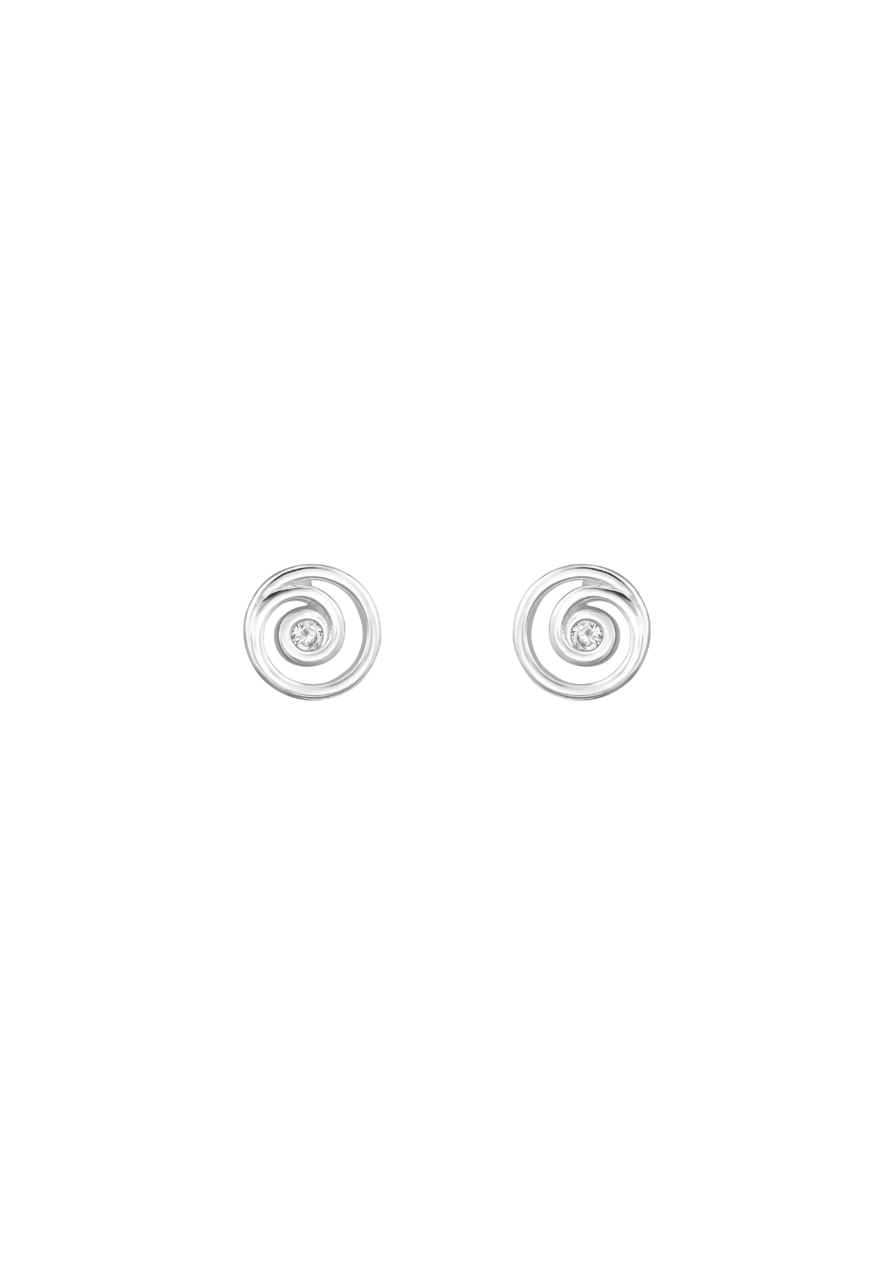 The Whirl Sterling Silver Stud Earrings - Molten Store