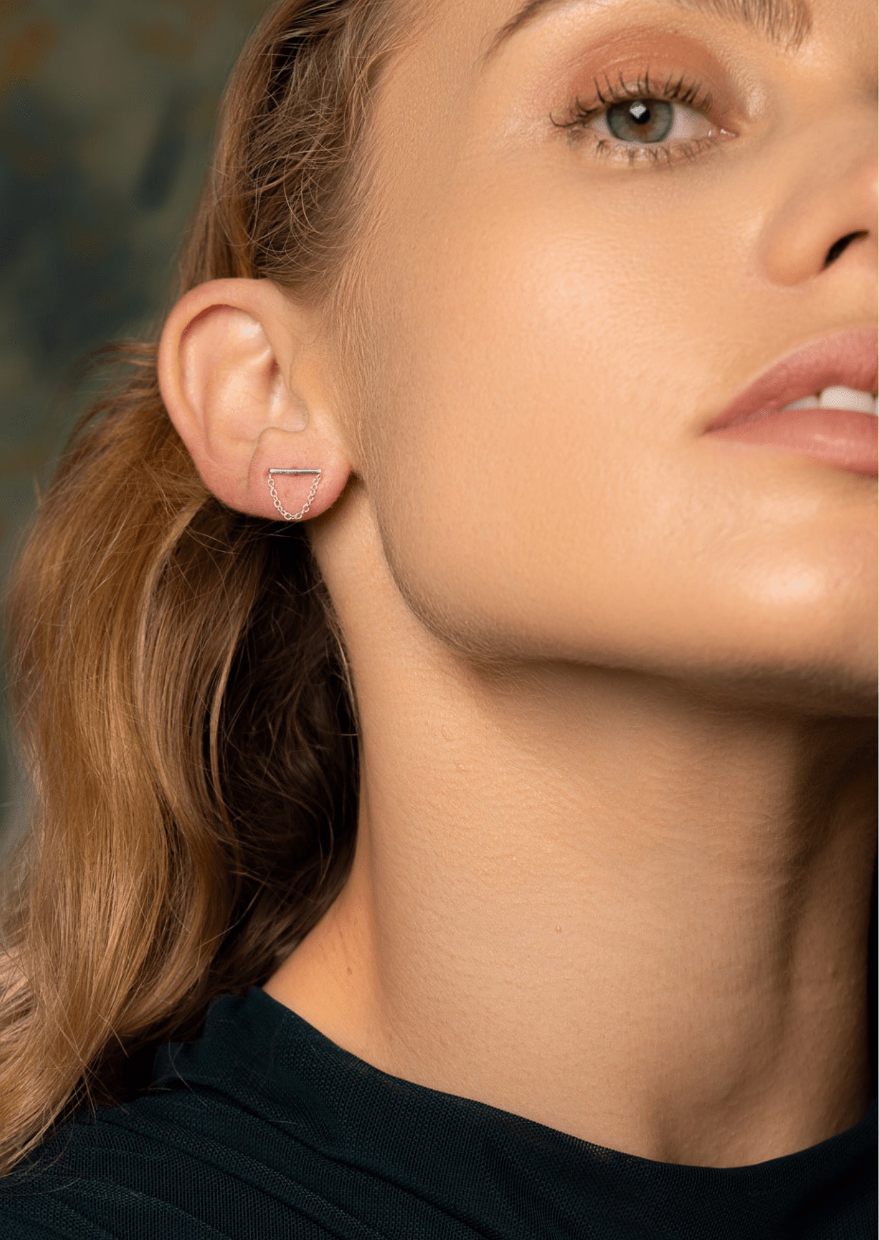 The Whisper Sterling Silver Chain Link Bar Earrings - Molten Store