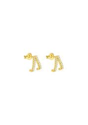 The Wishbone Gold Vermeil Stud Earrings - Molten Store