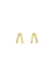 The Wishbone Gold Vermeil Stud Earrings - Molten Store