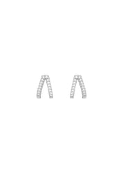 The Wishbone Silver Stud Earrings - Molten Store