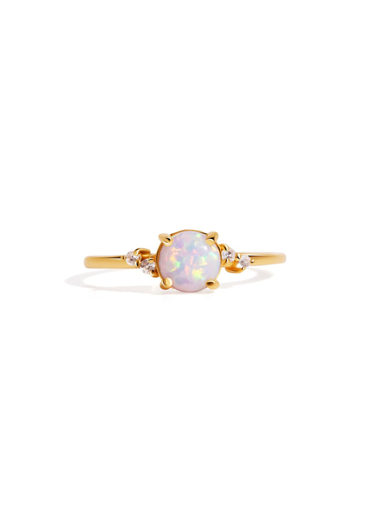 The Wishful Opal 18ct Gold Vermeil Cluster Ring - Molten Store