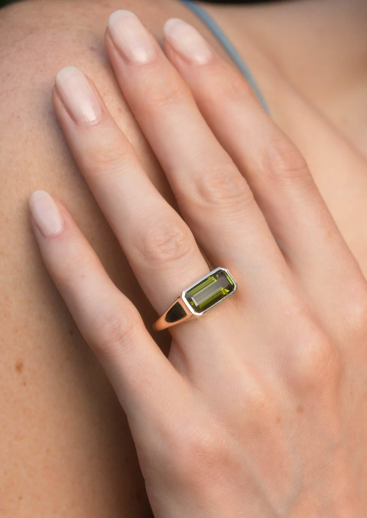 The Zara Ring with 2.66ct Moss Tourmaline - Molten Store