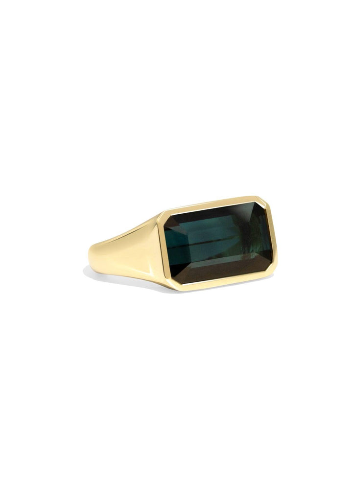 The Zara Ring with 6.32ct Emerald Tourmaline - Molten Store