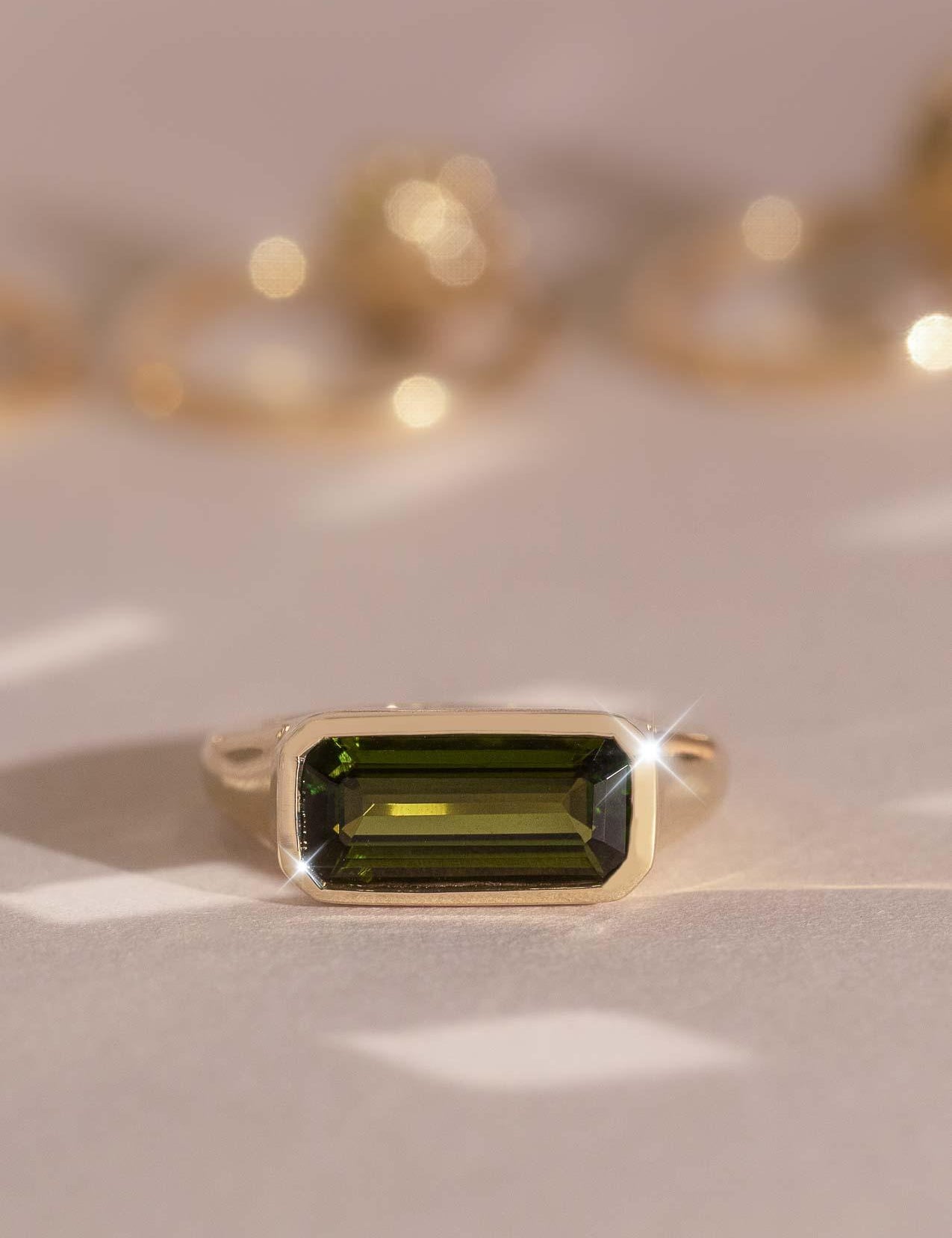 The Zara Ring with 6.32ct Emerald Tourmaline - Molten Store