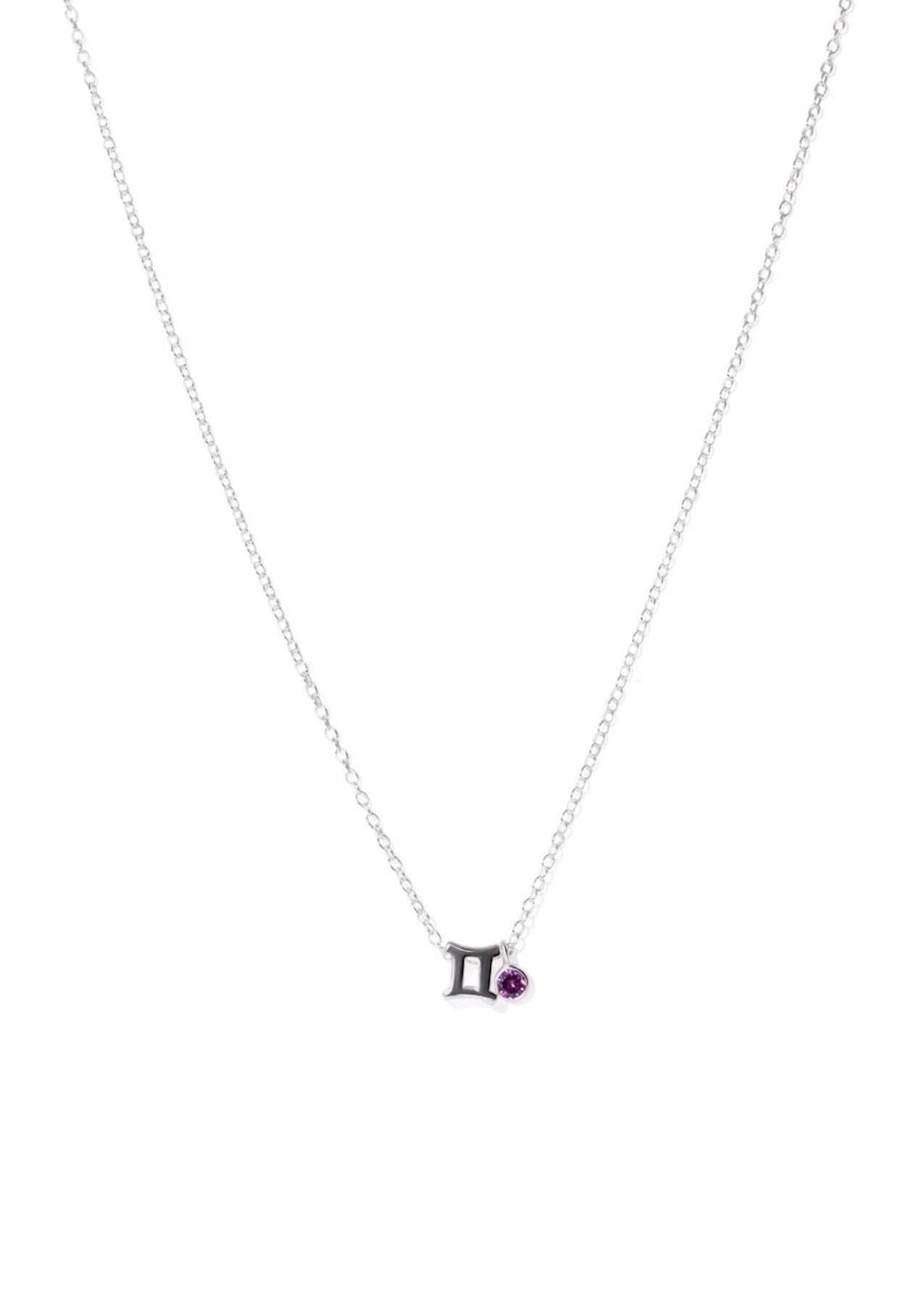 The Zodiac Gemini Silver Charm Necklace - Molten Store