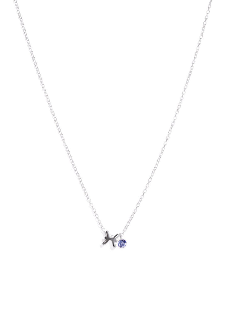 The Zodiac Pisces Silver Charm Necklace - Molten Store