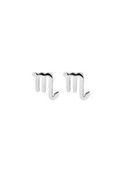 The Zodiac Silver Stud Earrings - Molten Store