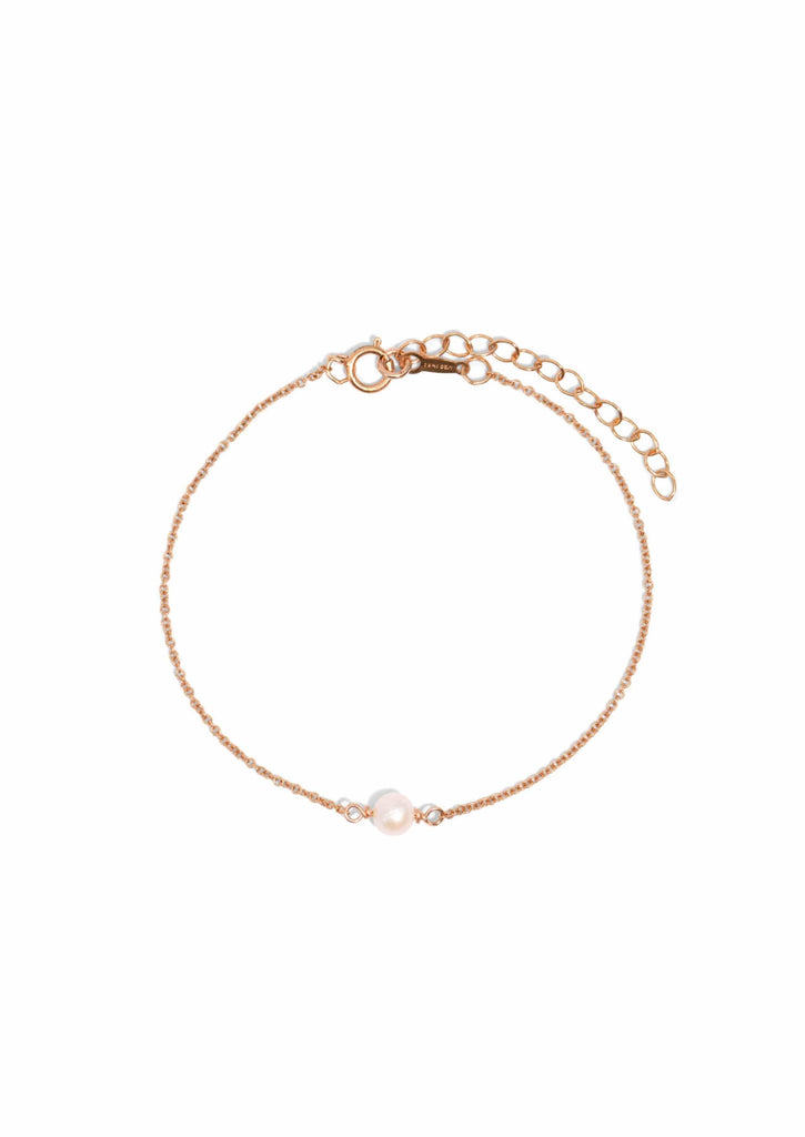 The Raindrop Pearl 14ct Rose Gold Filled Bracelet - Molten Store