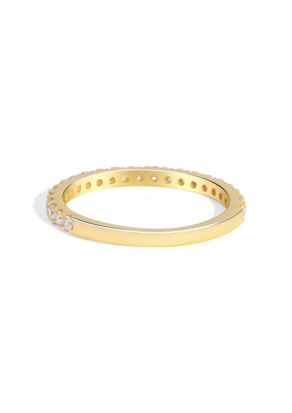 The Halo Yellow Gold Diamond Band - Molten Store