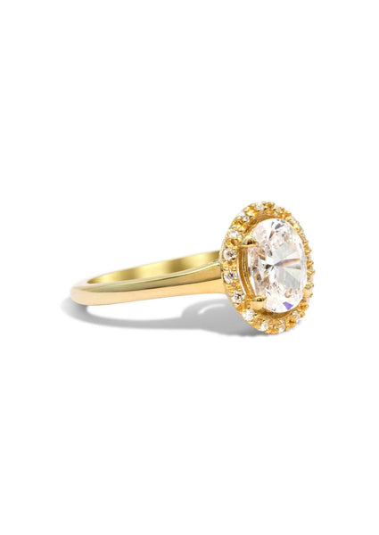 The Iris Yellow Gold Cultured Diamond Ring - Molten Store