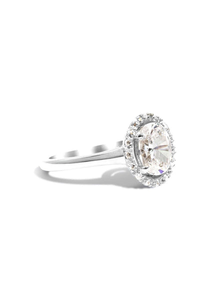 The Iris White Gold Cultured Diamond Ring - Molten Store